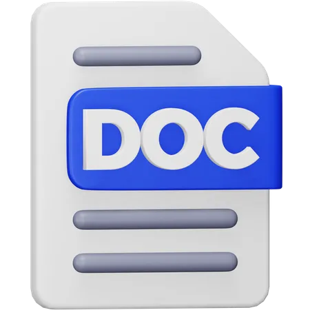 Doc-Datei  3D Icon