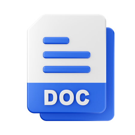Doc-Datei  3D Icon
