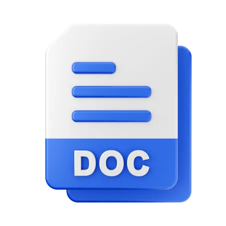 Doc-Datei  3D Icon