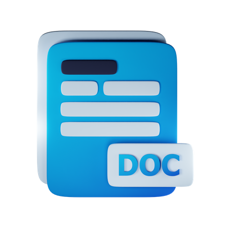 Doc Dateierweiterung  3D Icon