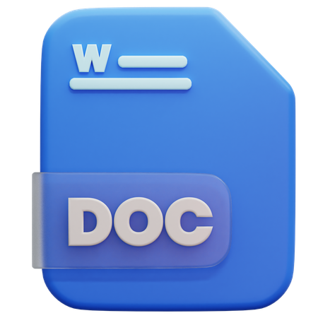 Doc-Dateiformat  3D Icon