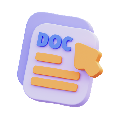 Doc Document  3D Icon