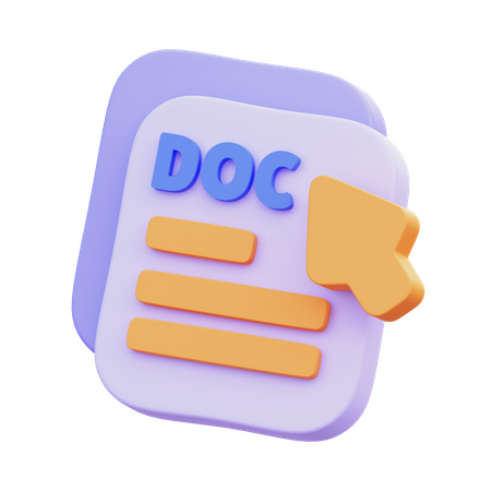 Doc Document  3D Icon