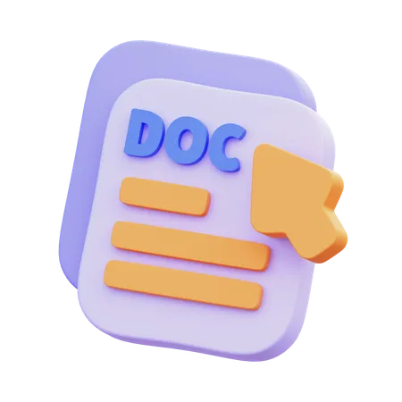 Doc Document  3D Icon