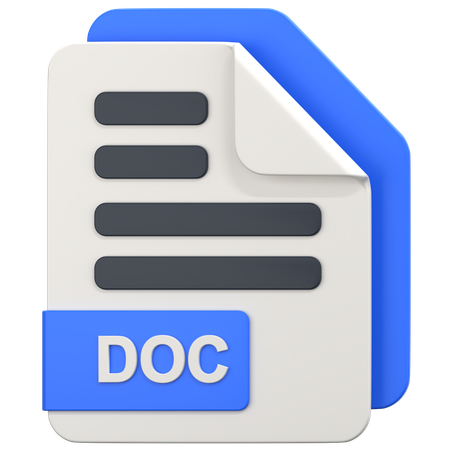 Fichier doc  3D Icon