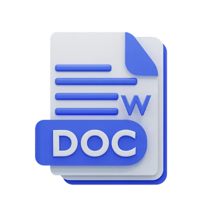 Fichier doc  3D Icon