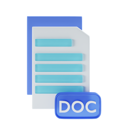 DOC file  3D Icon