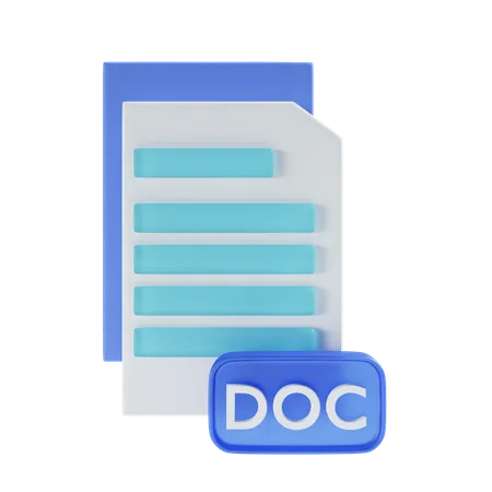 DOC file  3D Icon