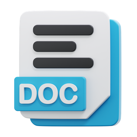 DOC FILE  3D Icon