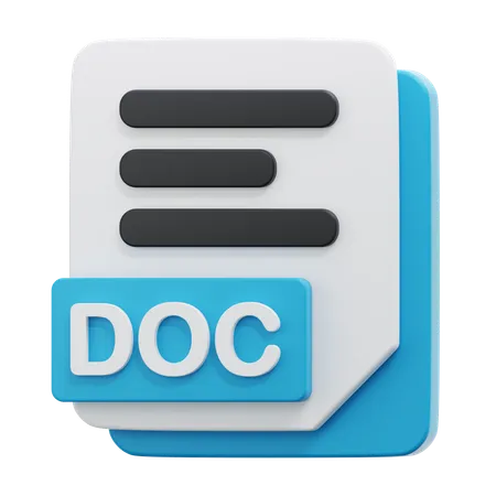 DOC FILE  3D Icon