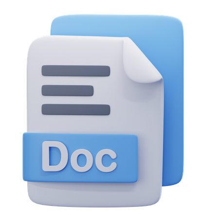 Doc file  3D Icon