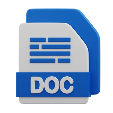 DOC File  3D Icon