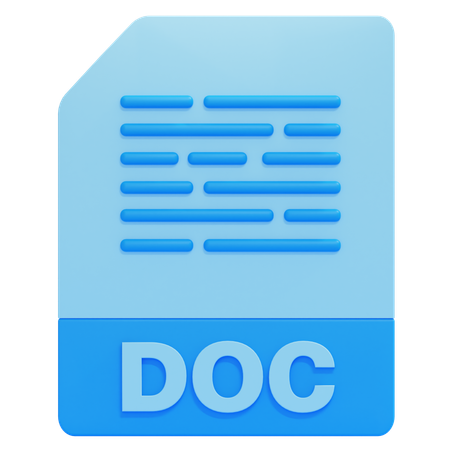 DOC File  3D Icon