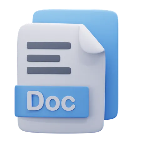 Doc file  3D Icon