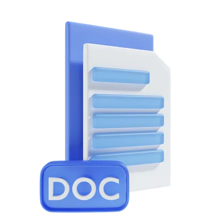 DOC file  3D Icon