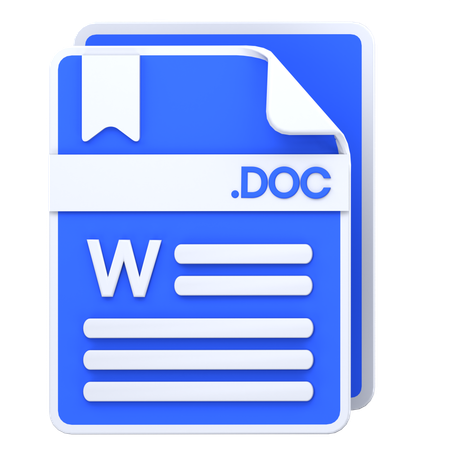 Doc file  3D Icon