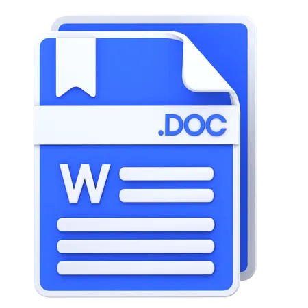 Doc file  3D Icon