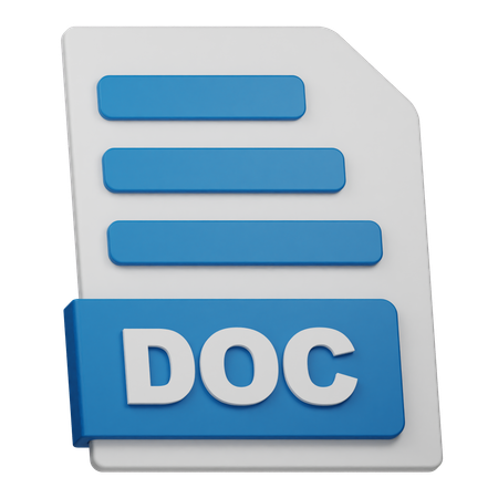 DOC File  3D Icon