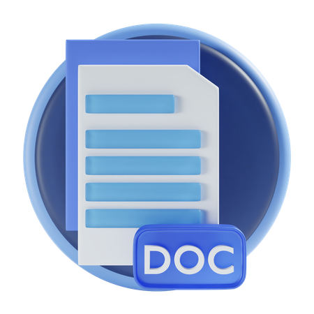 DOC file  3D Icon