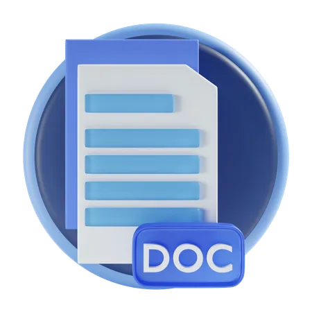 DOC file  3D Icon