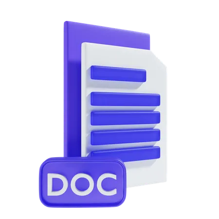 DOC file  3D Icon