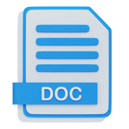 DOC File  3D Icon