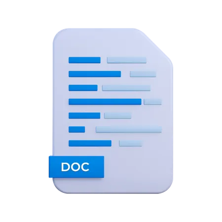 Doc File  3D Illustration