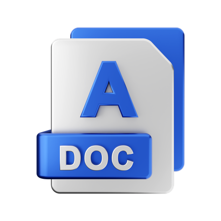 DOC File 3D Illustration