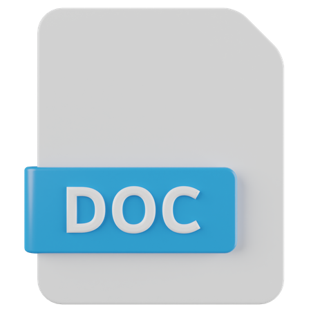DOC File 3D Icon
