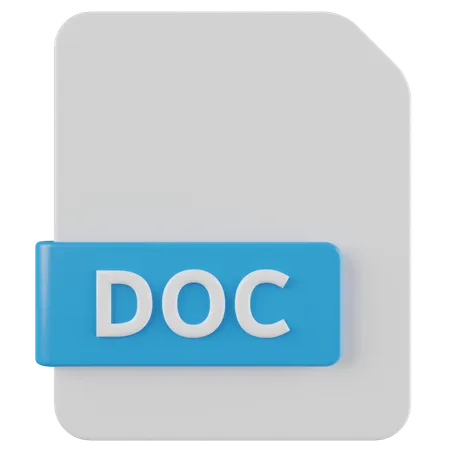 DOC File  3D Icon