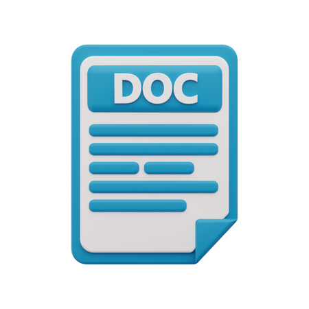 Doc file  3D Icon