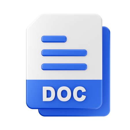 DOC File  3D Icon