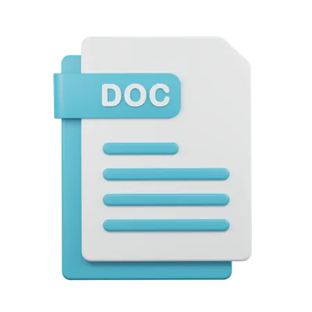 Doc File Illustration 3D Icon