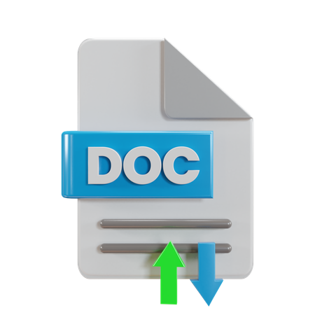 Doc File Transfer  3D Icon