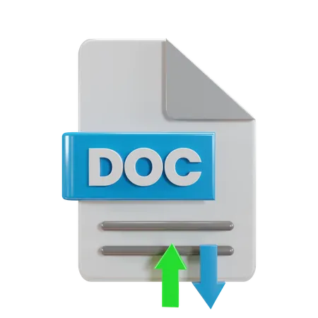 Transfert de fichiers doc  3D Icon