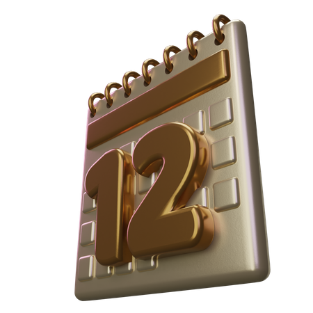 Doce calendario  3D Icon