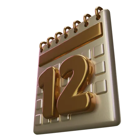 Doce calendario  3D Icon