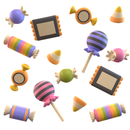 Doces do dia das bruxas  3D Icon