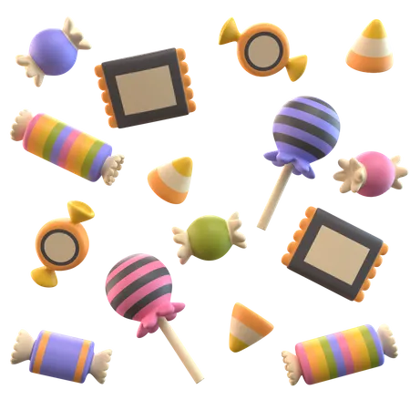 Doces do dia das bruxas  3D Icon