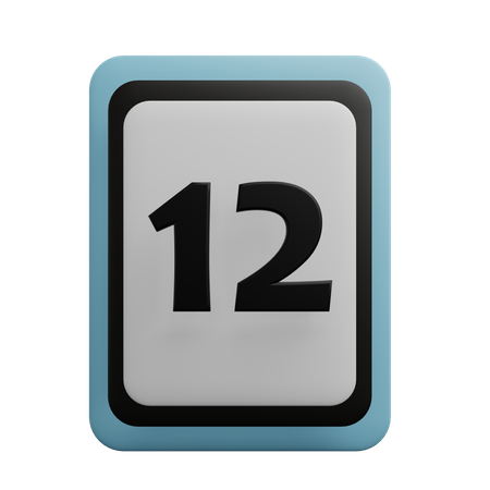 Numero 12  3D Icon