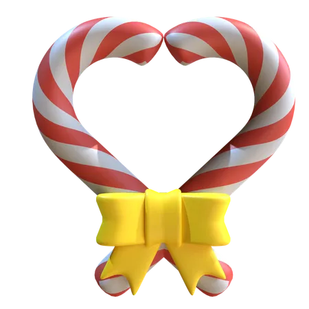 Amor em bastão de doces  3D Icon