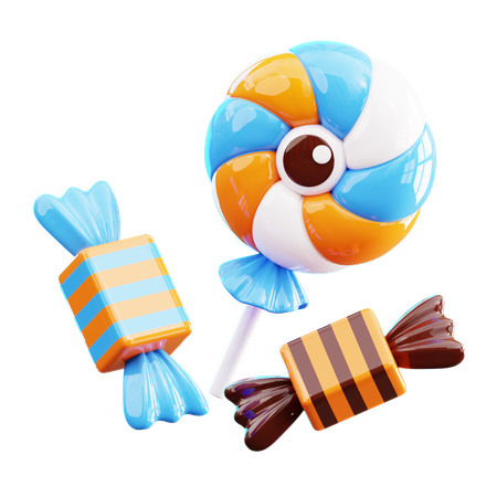 Doces Com Pirulito  3D Icon