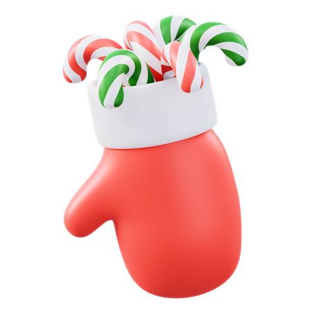 Doces de Natal em luvas de malha  3D Icon