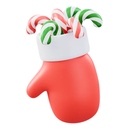 Doces de Natal em luvas de malha  3D Icon