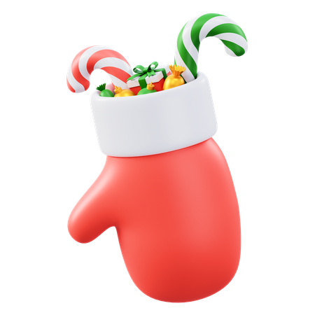 Doces de Natal em luvas de malha  3D Icon