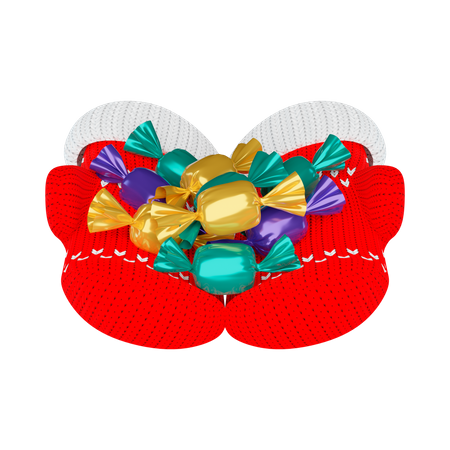 Doces em luvas de malha  3D Icon