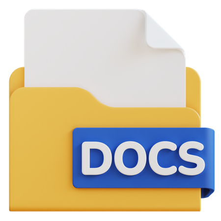 Docs File  3D Icon