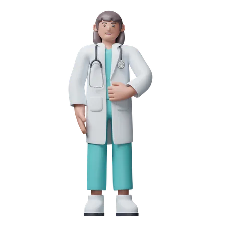 Médecin compatissant  3D Illustration