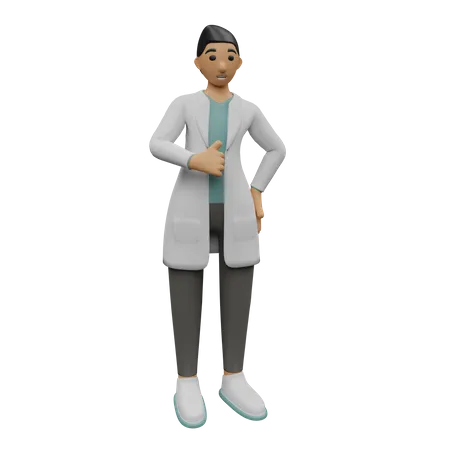 Médecin donnant une pose debout  3D Icon
