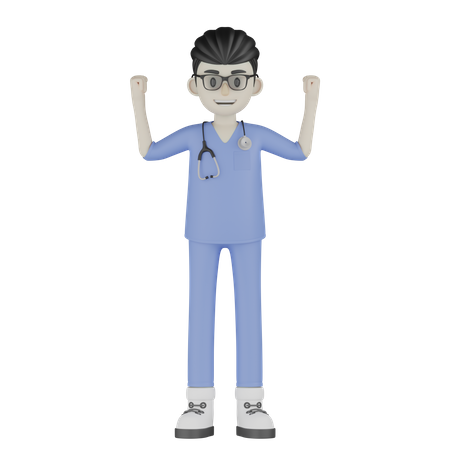 Docteur fort  3D Illustration